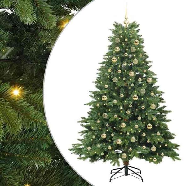Maison Exclusive - 300 LED vihreä joulukuusi 180 cm PE ja PVC Grön