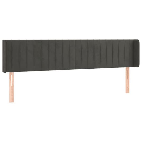 Maison Exclusive - LED-päätyharso Tummanharmaa 203x16x78/88 cm Sametti mörkgrå