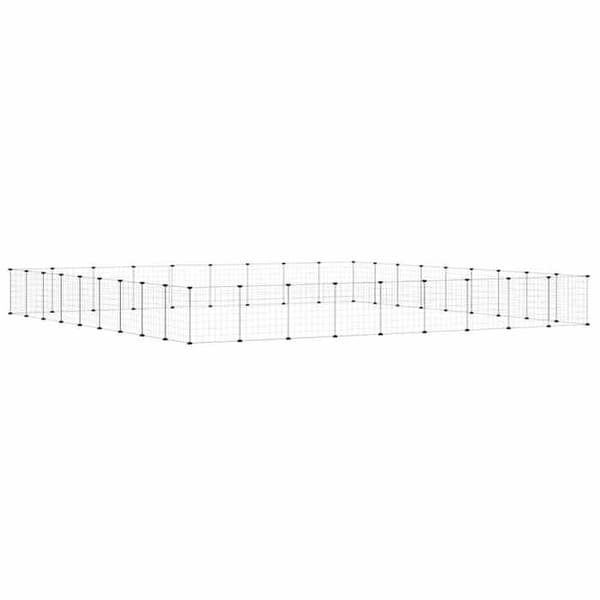 Maison Exclusive - Kæledyrbur med 36 paneler og dør Sort 315x315x35 cm