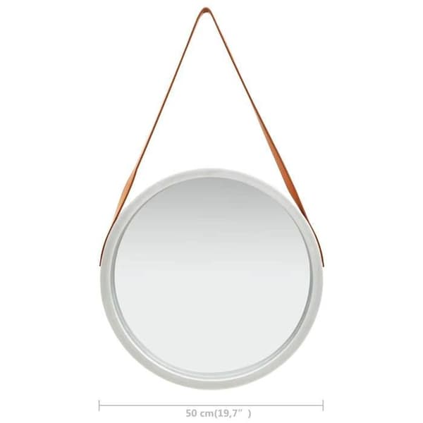 Maison Exclusive - Peili seinälle hihnalla 50 cm Hopea Silver