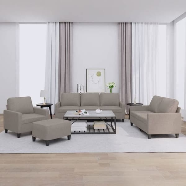 Maison Exclusive - Sæt af 4 sofaer med puder Taupe Stof
