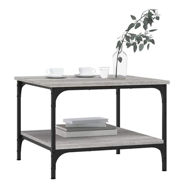 Maison Exclusive - Soffbord sonoma grå 55x55x40 cm ingenjörsträ Sonoma grå