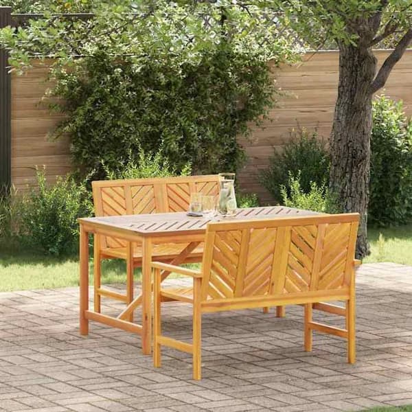 Maison Exclusive - Sæt af 3 pc. spisebord til haven Brun brun