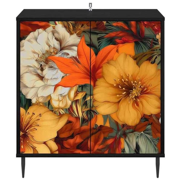 Maison Exclusive - Buffé GENNEP Svart ek 69 x 33 x 76 cm Ingenjörsträ