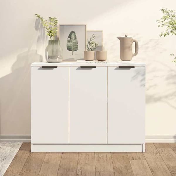 Maison Exclusive - Buffet Hvid 90,5x30x70 cm Ingeniørtræ