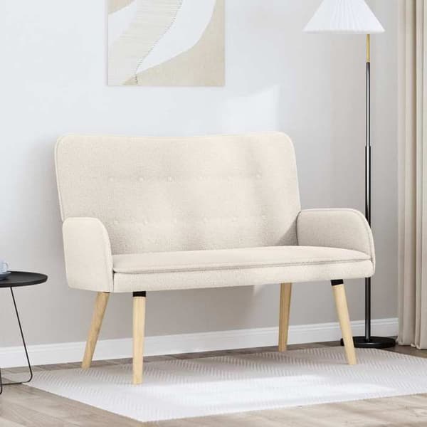 Maison Exclusive - Sofa 2 pladser Creme 115 x 61 x 87 cm Bouclé