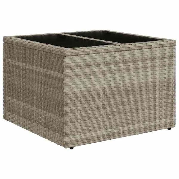 Maison Exclusive - Trädgårdsmöbler med kuddar 7 delar ljusgrå flätad resin