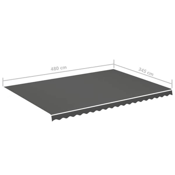 Maison Exclusive - Erstatningstof til markise antracit 500x350 cm polyester antracit