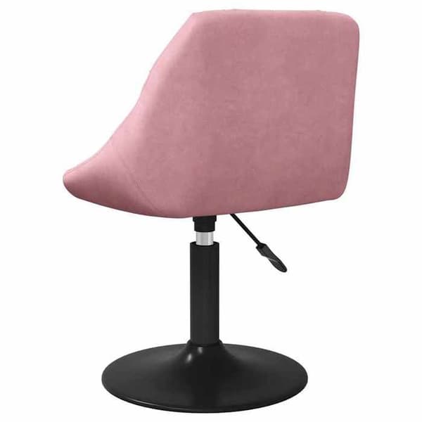 Maison Exclusive - Snurrande matstolar set om 4 rosa sammet
