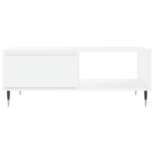 Maison Exclusive - Låg bord vit 90x60x35 cm ingenjörsträ