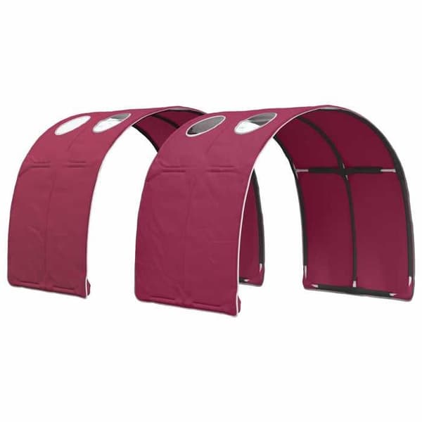 Maison Exclusive - Hög säng för barn med förvaring 3 pc Vit och röd