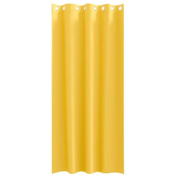 Maison Exclusive - Mörkläggande gardiner med ringar 2 st Senapsgul Polyester