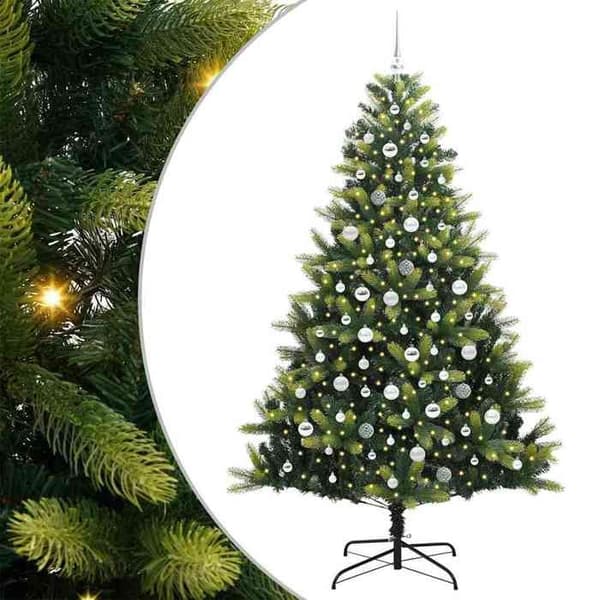 Konstgjord julgran - EXKLUSIV HEM - 300 LED - Grön - PVC/PE - Fällbar montering Grön
