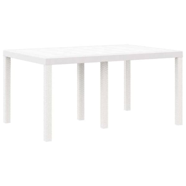 Trädgårdsmöbelset - EXKLUSIVT HUS - 7 delar - Vit - Poly rattan - UV-skydd Vit