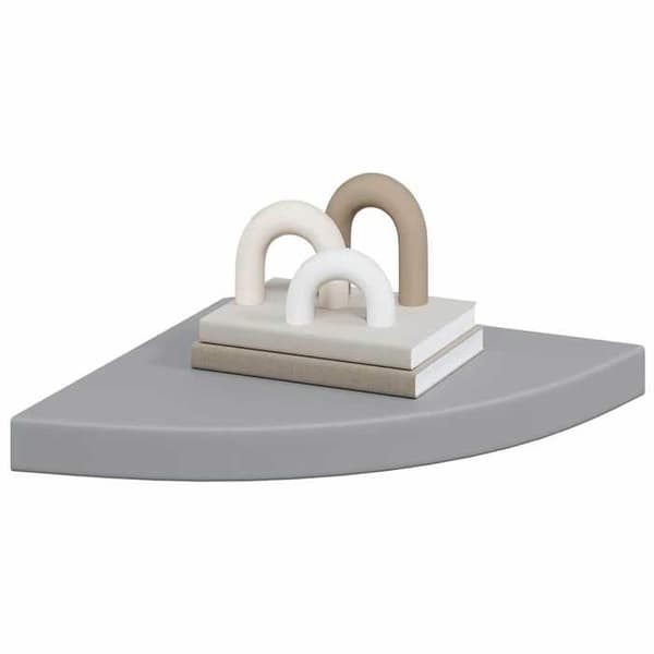 Maison Exclusive - Harmaa kulma kelluva hylly 35x35x3,8 cm MDF Grå