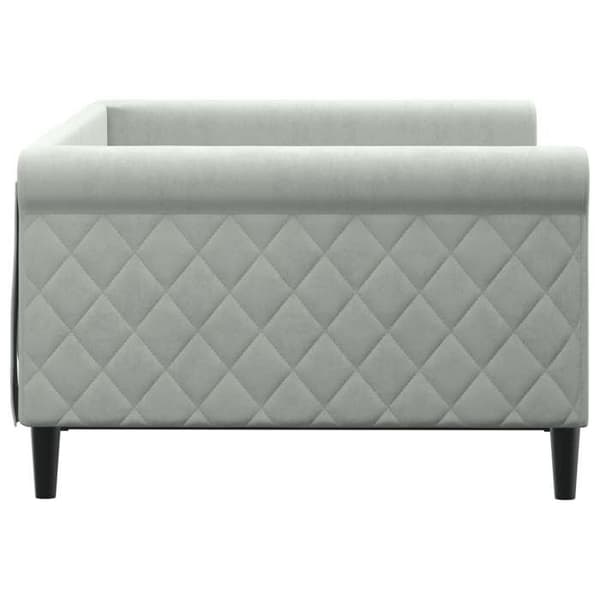 Maison Exclusive - Vaaleanharmaa päiväsänky 100x190 cm samettia
