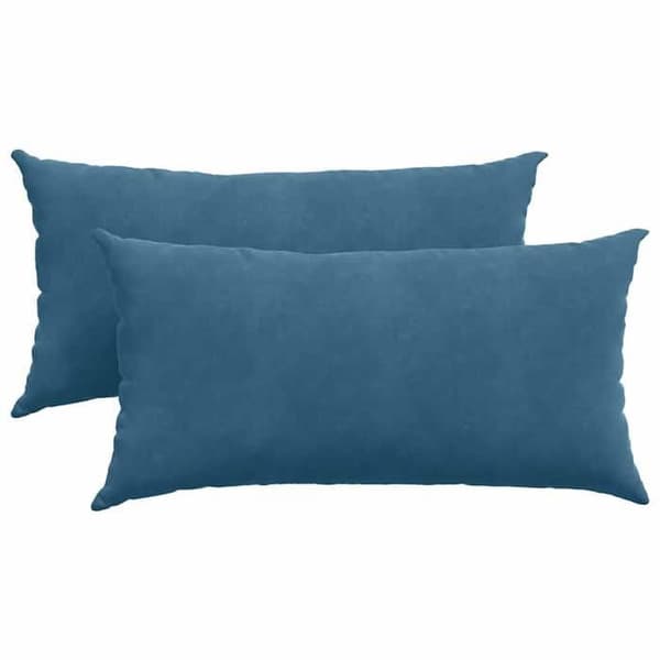 Soffkuddar - EXKLUSIVT HEM - 80 x 40 cm - Blå - Kordflor - Set om 2 Blå