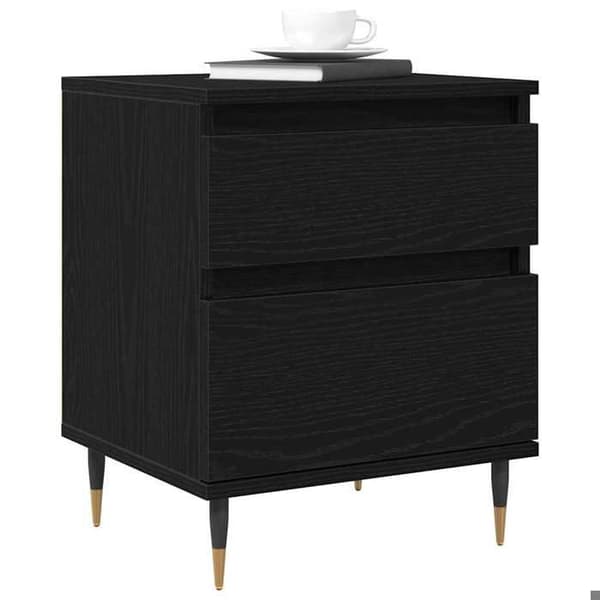 Maison Exclusive - Natbord 2 stk Sort eg 40 x 35 x 50 cm