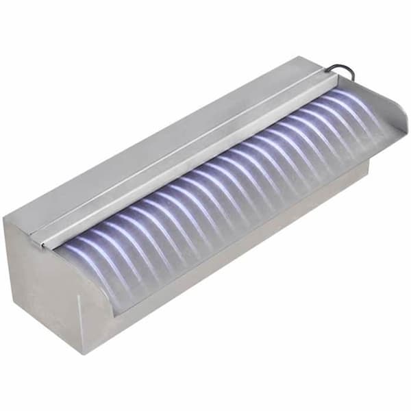 Maison Exclusive - Rektangulär poolfontän med LED Inox 30 cm