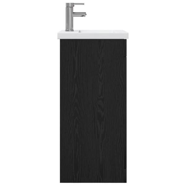 Maison Exclusive - Badeværelsesmøbel med vask, Sort eg 42 x 40 x 84,5 cm