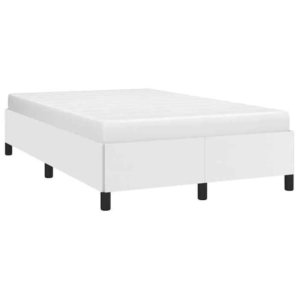 Sengestel - EKSKLUSIV HUS - 120x200 cm - Kunstlæder hvid - Lameller - Robuste ben Vit