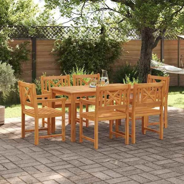 Maison Exclusive - 7 pc spisebordssæt til haven Brun