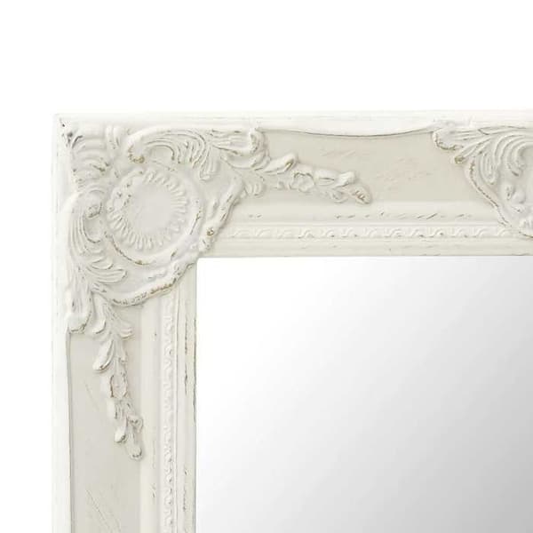 Maison Exclusive - Barockstil väggspegel 50x50 cm Vit