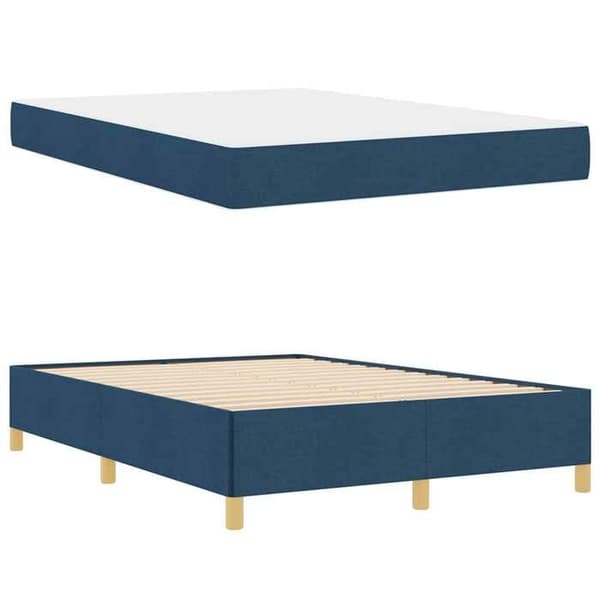 Maison Exclusive - Sängram Blå 140 x 190 cm tyg Blå