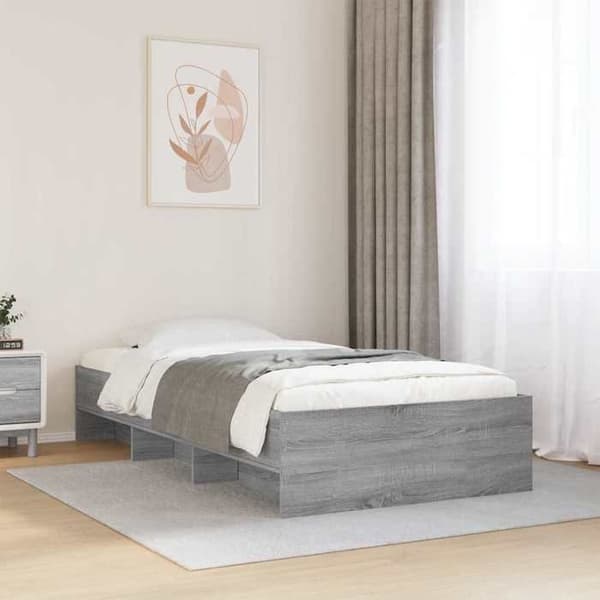 Maison Exclusive - Sengestel uden madras sonoma grå 100x200 cm Sonoma grå