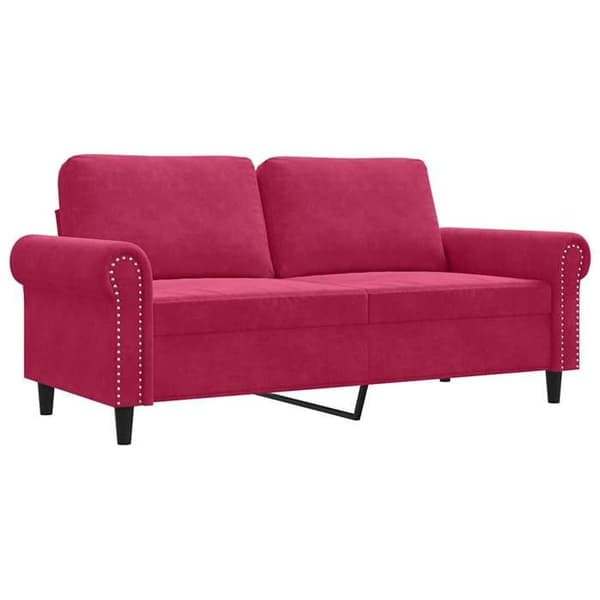 Maison Exclusive - Soffa 2-sits Röd vinröd 140 cm Sammet