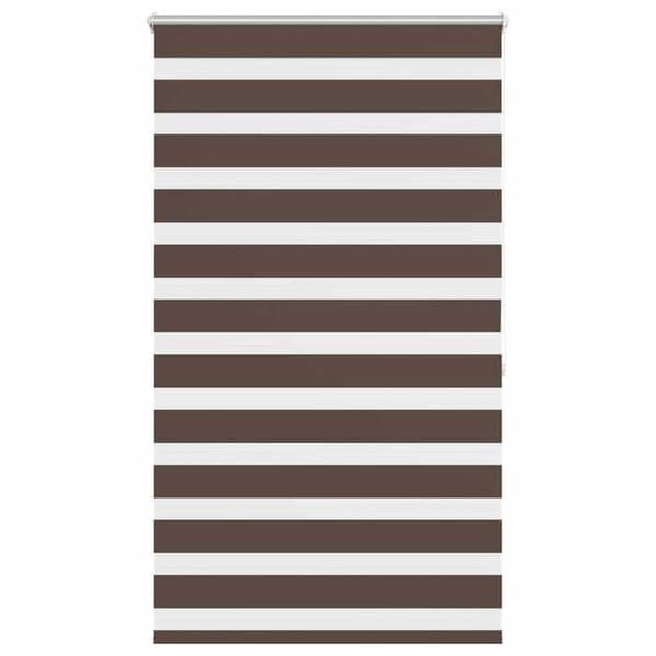 Verho tamisant - Zebra (raidoitettu) - 80 x 175 cm - Ruskea - 100% polyesteri kastanj