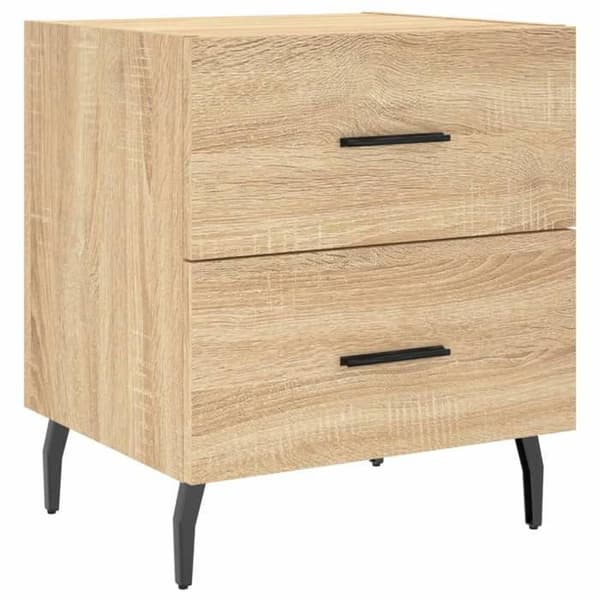 Maison Exclusive - Natborde 2 stk. egetræ sonoma 40x35x47,5 cm
