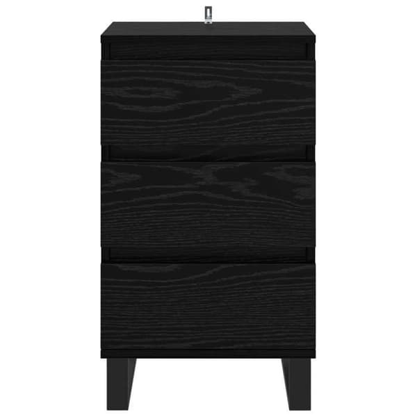 Maison Exclusive - Buffet Sort egetræ Ingeniørtræ svart ek