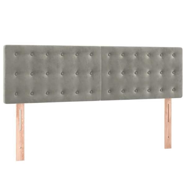 Maison Exclusive - Ljust grå sänggavel 144x5x78/88 cm Sammet