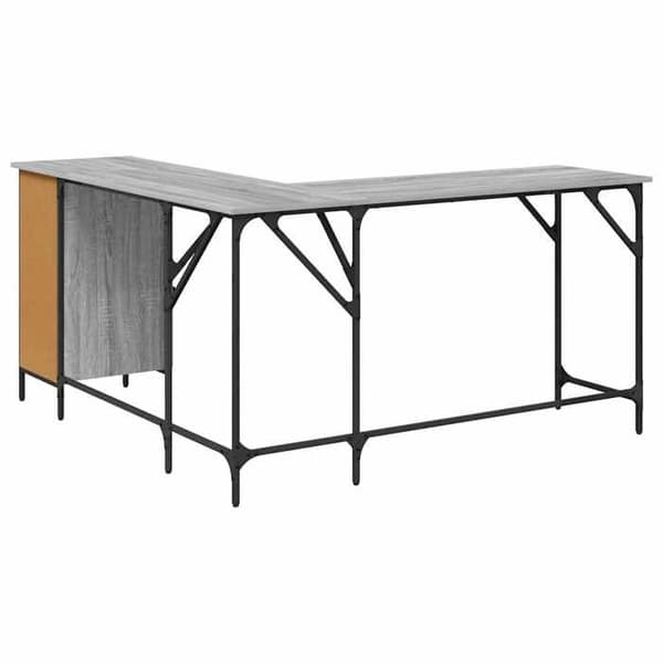Maison Exclusive - Kontorsonoma grå 141x141x75 cm ingenjörsträ