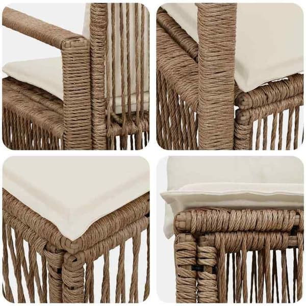 Maison Exclusive - 7 hengen puutarhakalustesarja 7 kpl Beige