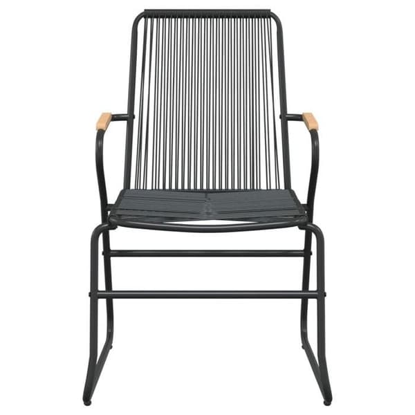 Maison Exclusive - Have spisebordssæt 7 dele Sort Rattan PVC