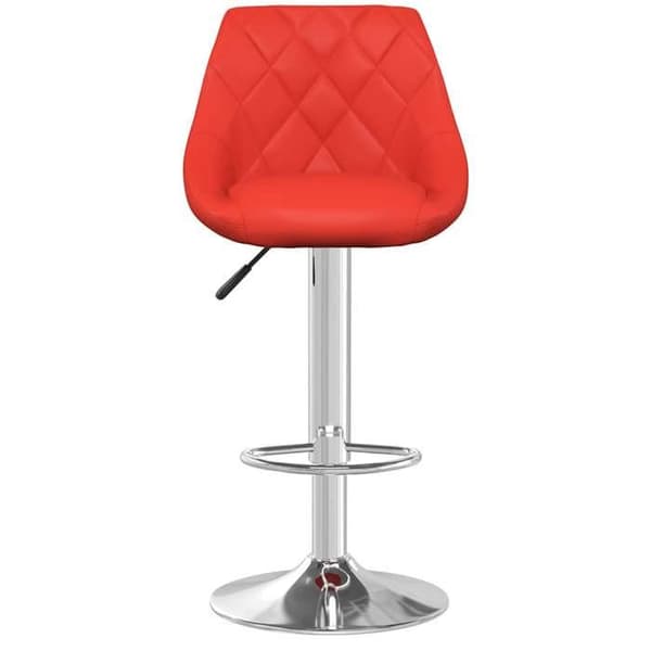 Maison Exclusive - Barstolar set om 2 röd konstläder