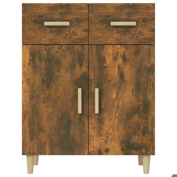 Maison Exclusive - Buffé Ek rökt 69,5x34x89 cm Ingenjörsträ