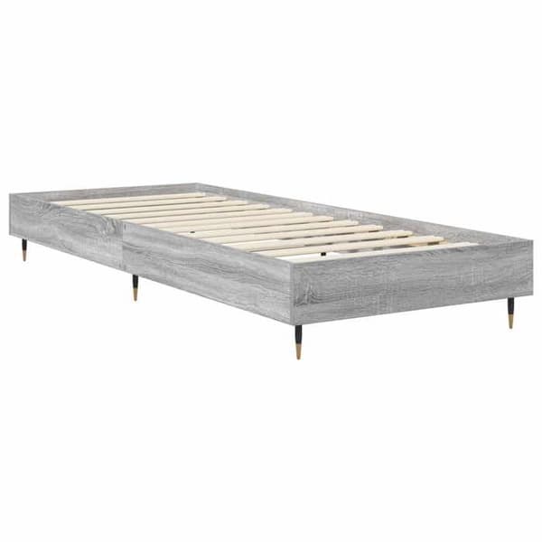 Maison Exclusive - Sängram Sonoma grå 80 x 200 cm Ingenjörsträ