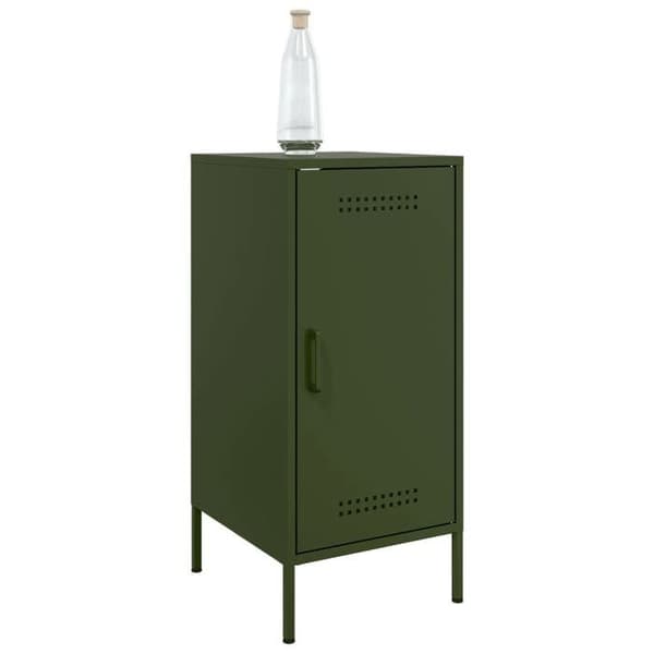 Maison Exclusive - Bufféer 2 st olivgrön 36x39x79 cm stål