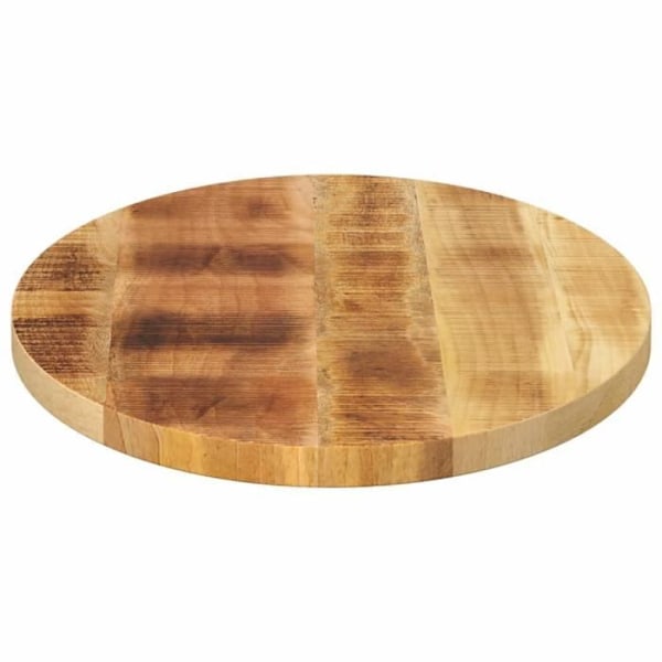 Bordplade af massivt mangotræ - Brun - Oval - 110x50x3,8 cm Brun