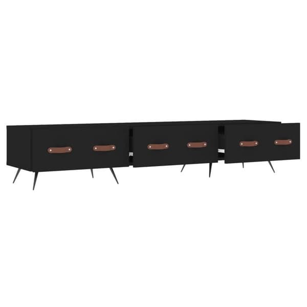 Maison Exclusive - Sort TV-møbel 150x36x30 cm i ingeniørtræ