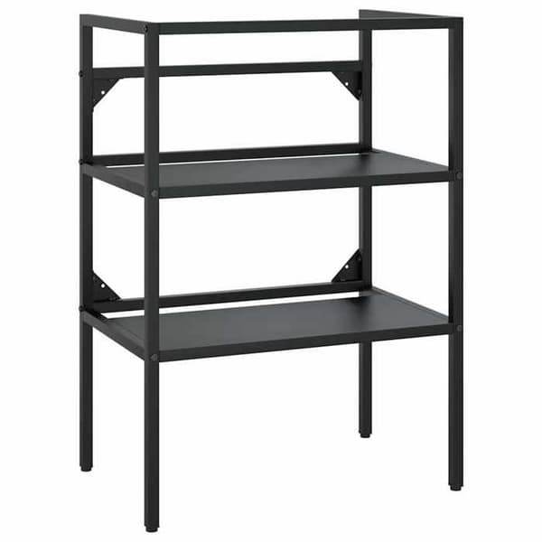 Maison Exclusive - Badeværelsesvaskeramme Sort 59x38x83 cm Jern