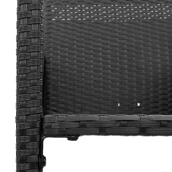 Havemøbel sæt - MAISON EXCLUSIVE - Uden puder - Sort - Holdbart poly rattan - Stålramme Svart