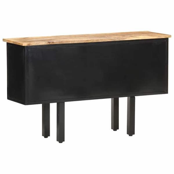 Maison Exclusive - Buffet 110x30x65 cm Raaka mangopuu ja teräs