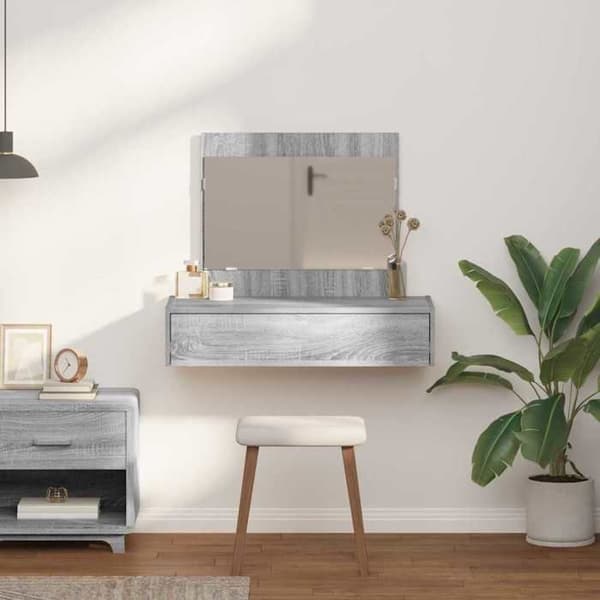 Maison Exclusive - Grå Sminkbord 83 x 40 x 70 cm Ingenjörsträ Grå