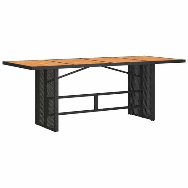Maison Exclusive - 9 stk. havebistro sæt med sorte puder i poly rattan Svart