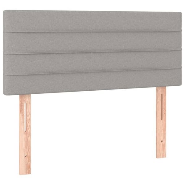 Maison Exclusive - Seng med lameller og madras Lys grå 80x200 cm Stof
