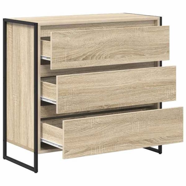 Maison Exclusive - Buffé Ek Sonoma 79 x 36 x 75,5 cm Ingenjörsträ